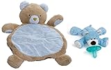 Mary Meyer Bestever Blue Bear Mat with WubbaNub Pacifier by Mary Meyer