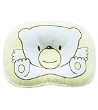 新生児の少年少女のアンチロールピロー防止フラットヘッドピローイエローベア