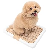 INULABO(イヌラボ) 犬 トイレ トレー 高床式 小型犬 超小型犬 Sサイズ サイズ 飛び跳ね防止 ステップ しつけ トイレトレーニング【足元いつでも綺麗】(ブラウン(Sサイズ 50×38cm))
