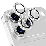 Podick カメラカバー iPhone 17 Pro/17 Pro Max用 カメラ保護 キラキラ いPhone 17 Pro/17 Pro Max 対応 レンズカバー 全面保護 9H強化ガラス アルミ合金 耐衝撃 キズ防止 高透過率 黒縁取り 露出オーバー防止 防滴 防塵 貼り付け簡単 自動吸着 気泡ゼロ アイフォン 17プロ/17プロマックス レンズフィルム(シルバー)