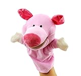 Remeehiハンドパペット パペット ぬいぐるみ 人形 ヌイグルミ マスコット アニマル 動物 どうぶつ ユニーク ヌイグルミ プレゼント カラフル ポップ　キリン　レオン　（ピンクいのしし）