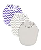 Bibsグレー&パープルシェブロン3よだれかけセットトップ品質かわいい赤ちゃんBibs 3 diffrent Prints