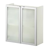 IKEA(イケア) LILL?NGEN ホワイト/アルミニウム 60x25x64 cm 00211045 洗面台(キャビネット 扉2枚)、ホワイト、アルミニウム