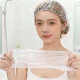 使い捨て防水シャワーキャップ50個、メンズとレディースヘアキャップ(50cm)