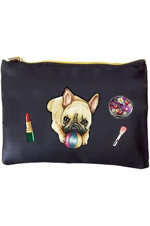 Amazon.co.jp: ブリンドル フレンチブルドッグ 犬柄 レザー 化粧ポーチ 