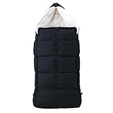 AirBuggy(エアバギー) ダウンフットマフ ベーシックライン ブラック ABMF0002