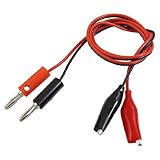 uxcell ワニクリップ　マルチメータ　メータテストリード　ケーブルプローブ バナナプラグ　1ペア　 60cm長さ