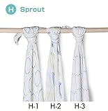 aden + anais (エイデンアンドアネイ) おくるみ 3枚セット バンブー SILKY SOFT ブランケット スワドル 出産祝い 【並行輸入品】 H Sprout