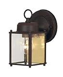 Savoy House 07047-RT Outdoor Sconce with Clear Shades, Rust Finish by Savoy House