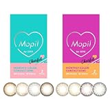 カラコン モピル マンスリー by ZERU. 1箱2枚 1ヶ月 ゼル ワンマンス Mopil ナチュラル (アイスモピルグレー -1.50)