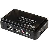 StarTech.com 2ポートUSB接続KVMスイッチ オーディオ対応/ケーブル同梱 SV211KUSB