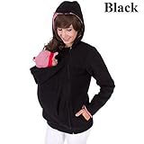 W-ShiG (３色６サイズ選べる)抱っこ対応 カンガルースウェット 厚手 ロング フードパーカー ママアウター マルチ防寒 高機能ダッカー付き ベビーカーカバー エルゴにも マタニティ 産前産後 春