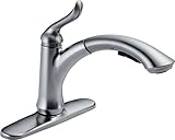 Delta Faucet 4353-AR-DST Linden Single Handle Water-Efficient Pull-Out Kitchen Faucet, Arctic Stainl