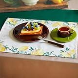 スタイルデコール(STYLE Decor) ランチョンマット 綿100% 2枚セット 洗える 布製 35×44cm スタンダード レモンツリー W2805210