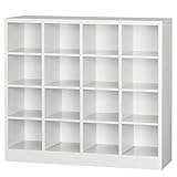 HSB-44N_スチール製 シューズボックス 靴箱 完成品【靴箱・下駄箱：4列4段】収納 オフィス 事務所 完成品 ホワイトグレー【日本製】サイズ：W1000×D330×H890