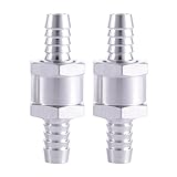 XCSOURCE　2個　3/8"　10mm　アルミニウム合金　ノンリターンバルブ　燃料ライン/石油/ディーゼル/水 片道チェック弁　HS758