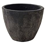 軽量コンクリート製植木鉢 フォリオ エッグ ブラックウォッシュ 23cm 【2個入り】 生活用品 インテリア 雑貨 花 ガーデニング プランター top1-ds-1705265-ah [簡素パッケージ