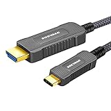 SOEYBAE USB C - HDMIケーブル 15フィート/5m USB 3.1 Type C - 4K 光ファイバーHDMIケーブル Thunderbolt 3/4対応 MacBook Pro/Air 2020 iPad Pro 2021/2020 Surface Book 2 XPS用