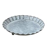 ブリキ製受皿 ウーノ キャンディーソーサーBW 18cm 3個入り