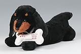体重ドール・ダックスフント黒（１体） おしゃぶりボーンに刺繍入り 【ウェルカムドッグ・ウェイトドール】