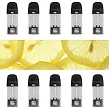 ECOCCO モデル2互換 カートリッジ 電子タバコ VAPE ベイプ フレーバー レモン カートリッジ ノンニコチン 爆煙 10個入り (レモン)
