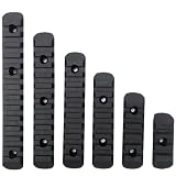 MILQUEST(M-LOK KEYMOD両方対応用 20mmレール)【6種類 6本セット 3/5/7/9/11/13スロット】(樹脂製 軽量 20㎜レイルセクション) (ブラック)