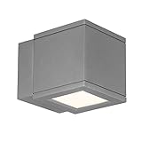 WAC Lighting WS-W2505-GH Rubix LED Outdoor Up and Down Wall Light Fixture, One Size, White/Graphite 