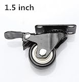 Dagly（TM）は、ブレーキ家具サイレントキャスターホイールと1.5インチ無指向性のブラックホイールを2PCS