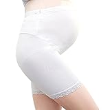 Yuena Care マタニティ レギンス ショート パンツ マタニティスレギンス インナー 下着 ショート丈 妊婦 レース ホワイト XXL