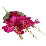 Lovoski 人工蝶蘭　シルク　フラワー　ブーケ　結婚式　ホテル　装飾　花束　造花　飾花　６色選べる - フクシア