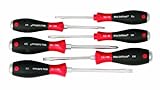 Wiha 53096 Soft Finish Heavy Duty Screwdriver Set, Slotted/Phillips, 6-Piece by Wiha