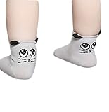 Plus Nao(プラスナオ) 子供用 赤ちゃん用 靴下 ソックス ショートソックス アニマルデザイン コットン 女の子 男の子 下着 くつ下 ベビー S D