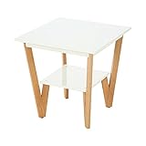 HAIZHEN リビングルーム付サイドテーブル小さなスペース用ウッドサイドテーブルL58 * W58 * H58CM