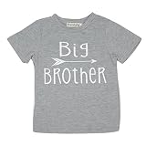 Winzik新生児幼児赤ちゃん男の子女の子Outfits Big Sister and Brother文字プリントロンパースジャンプスーツ服Tシャツ US サイズ: 2-3 years カラー: グレ