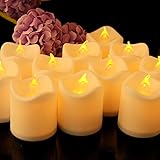 Bloom Clover LED キャンドル 24個セット キャンドルライト　黄色ライト蝋燭　揺らぎ 省エネ　リモコン付け ホーム　クリスマス装飾 雰囲気