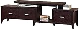 ioHOMES Charleston Extendable Tv Cabinet with 3-Drawers Cappuccino [並行輸入品]
