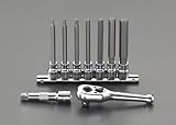エスコ 3/8"DR[Hexagon]ビットソケットセット EA617G-43