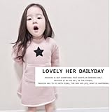 【RIRORA】 何より星印ワンピ-ス [ピンク] 女の子・一番かわいい服・大人気アイテム・誰よりもおしゃれに・ベビーファッション (L)