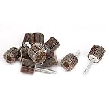 uxcell フラップホイール　 メタル製ハンドル 180グリット 25x25x6mm　10個入