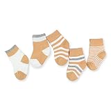 ゼットアンドゼット（Z&Z ）ベビーソックス　赤ちゃん　新生児　可愛い靴下　柔らかい　出産祝い　5足セット (M, イエロー)