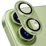 Podick レンズカバー iPhone 17 用 カメラフィルム 全面保護 アルミ合金製 強化ガラス 傷防止 レンズ保護 耐衝撃 アイフォン17 用 カメラ保護 高透過率 黒縁取り 露出オーバー防止 カメラレンズプロテクター セージ