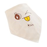COMVIP 三角型 ベビー 綿 かわいい 新生児 ビブ よだれかけ 柔らかい お食事 汚れ防止 スタイ 赤ちゃん 生産お祝い プレゼント 食事用 イエロー