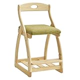 タンスのゲン 学習チェア 木製 チェア 高さ調節 クッション付き 4ステップ ナチュラル 11719144 NA