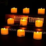 Youngerbaby 24pcs Flameless Candles withタイマー – 6 hrs on 18 hrオフ – 電池式キャンドル、ちらつきLEDティーライト、ウェディング、パーティ