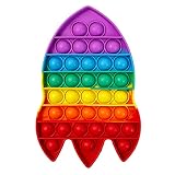 ロボットプラザ(ROBOT PLAZA) プッシュポップバブル 子供 おもちゃ 知育玩具 ストレス解消 洗える スクイーズ玩具 男の子 女の子 大人 対象年齢 6歳以上 (ロケット)