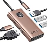 ORICO USB C ハブ 5-in-1 USB3.0 5Gbpsデータ転送 4K@30Hz HDMI出力 60W PD充電