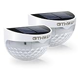OTHWAY 6 LED ガーデンライト 屋外 ソーラー 充電 光キレイ 半球形 日本語取説付き 二個同梱 (白)