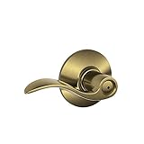 Schlage F40ACC609 Accent Privacy Lever, Antique Brass [並行輸入品]