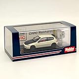 ホビージャパン 1/64 シビック (EG6) JDMスタイル カスタマイズ版 エンジンディスプレイモデル ホワイト HJ642017AW ダイキャストモデル カーコレクション