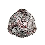 RIVINE 7-in-1 ルーレット ダイス サイコロ多面体ダイス 亜鉛合金メタルD12 D6 D4 D20 D8 D1 D% 59mm Dungeons and Dragons DND TRPG用 ダイスゲーム16mm